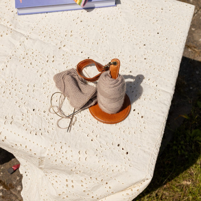 Project 94 Yarn Minder(Burned Tan)-Knitting Bag-RE:DESIGNED-Wild & Woolly Yarns