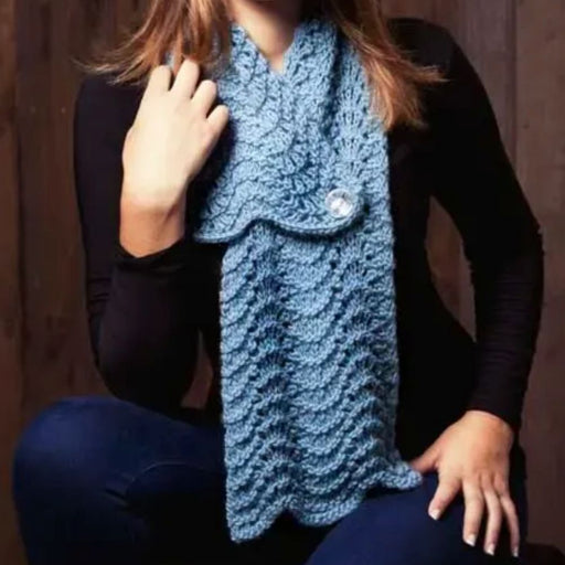 Adorable Fan Stitch Scarf Knit Kit-Knitting Kit-Wild and Woolly Yarns