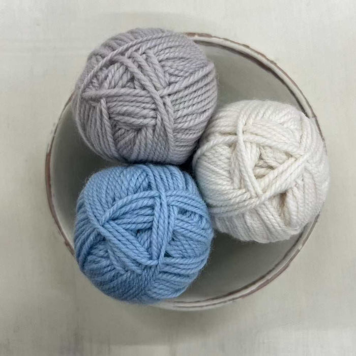 Baby Aspen Sweater & Hat Knitting Kit-Knitting Kit-Wild & Woolly Yarns-Blossom-0-3 Months-Wild & Woolly Yarns