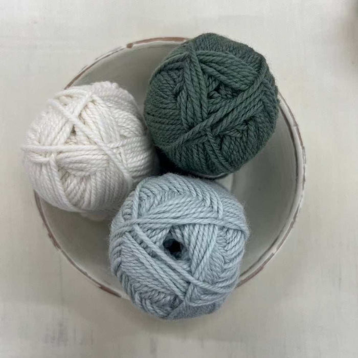 Baby Aspen Sweater & Hat Knitting Kit-Knitting Kit-Wild & Woolly Yarns-Blossom-0-3 Months-Wild & Woolly Yarns