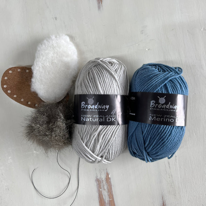Bo Peep Bootie & Beanie Kit-Knitting Kit-Wild and Woolly Yarns