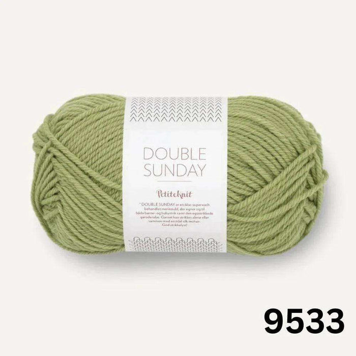 Building Blocks Baby Blanket Knit Kit-Knitting Kit-Wild & Woolly Yarns-Green Tea (9533)-Wild & Woolly Yarns