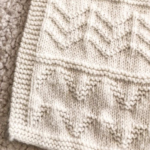 Building Blocks Baby Blanket Knit Kit-Knitting Kit-Wild & Woolly Yarns-White (1001)-Wild & Woolly Yarns