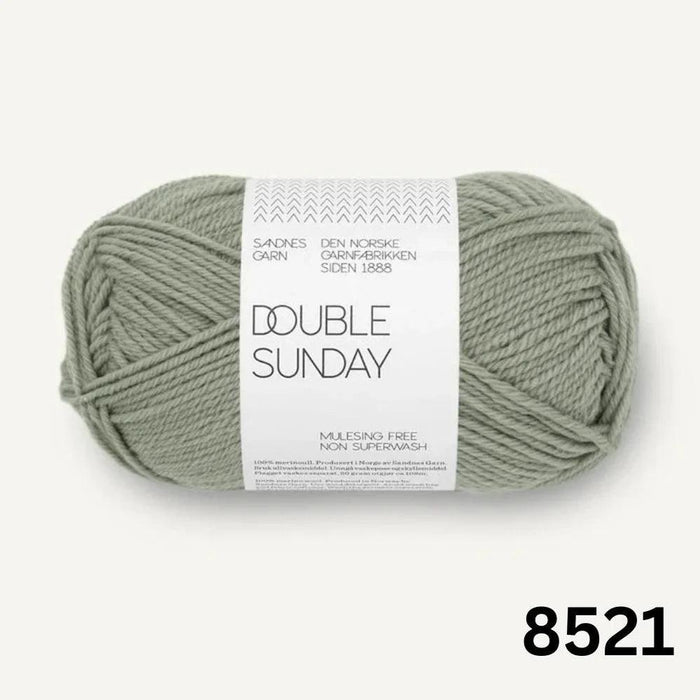 Building Blocks Blanket Knit Kit-Knitting Kit-Wild & Woolly Yarns-Dusty Light Green (8521)-Without Needles-Wild & Woolly Yarns