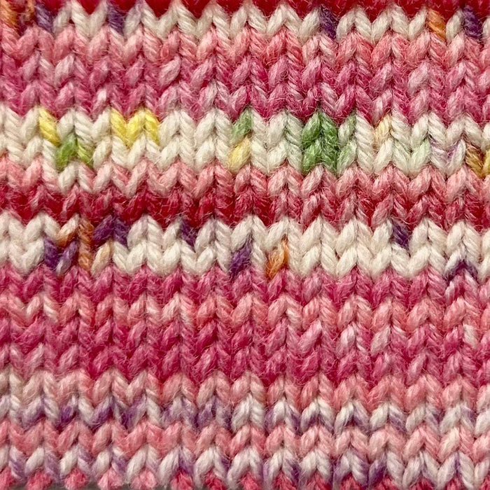 Cheeky Tot Roll Top Beanie Knit Kit-Knitting Kit-Wild & Woolly Yarns-Cherry Sundae (1534)-Wild & Woolly Yarns