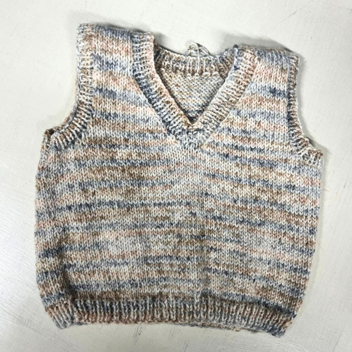 Classic Baby / Toddler Pullover Vest Knit Kit-Knitting Kit-Wild and Woolly Yarns