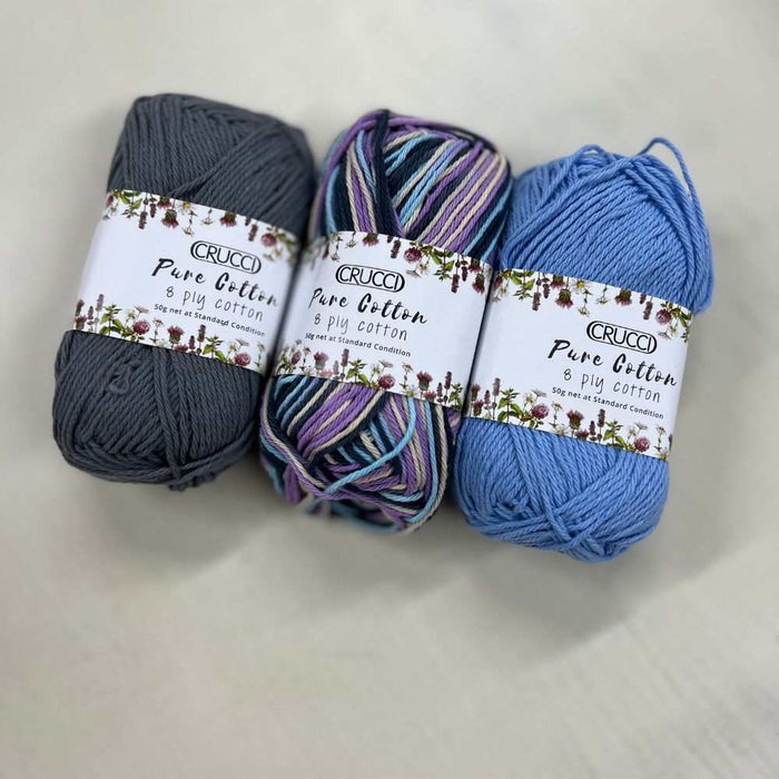 Cotton Dishcloths Knit Kit-Knitting Kit-Wild & Woolly Yarns-Willowisp-No Needles-Wild & Woolly Yarns