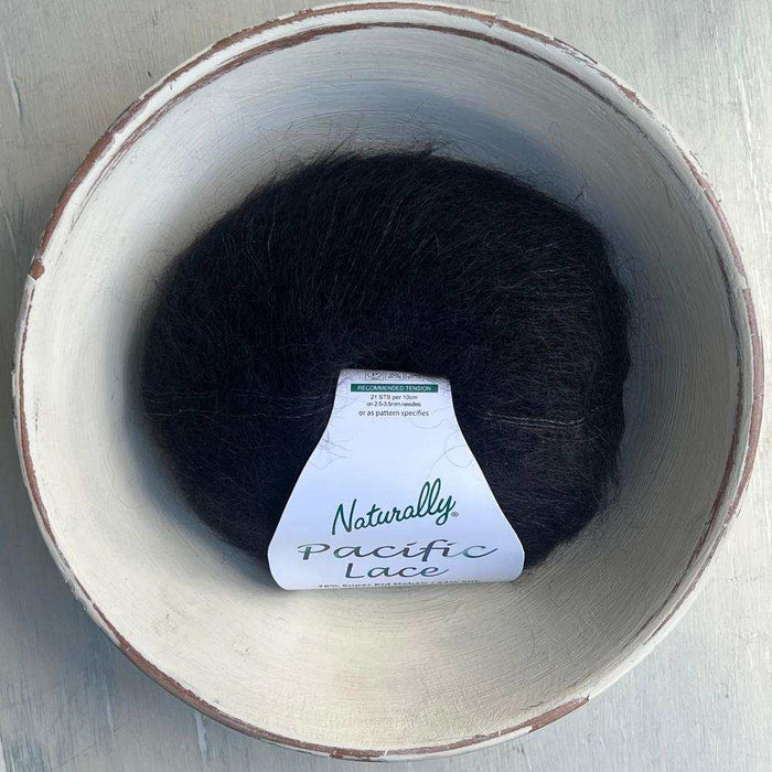 Naturally Pacific Lace | Lace Weight Mohair & Silk Yarn 2ply-Yarn-Wentworth Distributors-Ebony (310)-Wild & Woolly Yarns