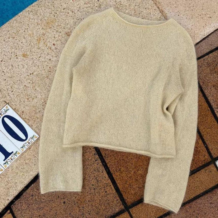 PetiteKnit Ivy Blouse Knit Kit-Knitting Kit-Wild & Woolly Yarns-XXS/XS-Cloud (300)-Wild & Woolly Yarns