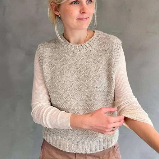 Sille Slipover Knit Kit-Knitting Kit-Wild & Woolly Yarns-White (2000)-XSmall / Small-Wild & Woolly Yarns