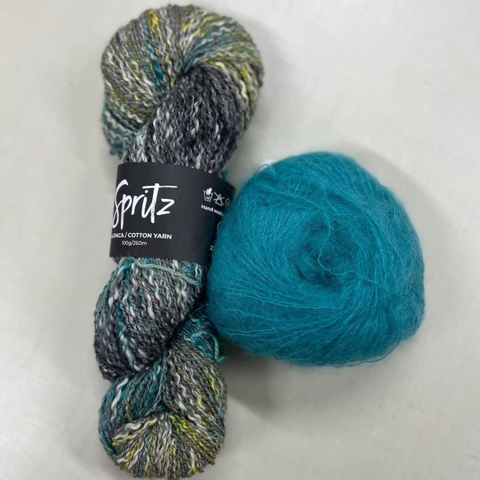 Vibrant Bliss Scarf Knit Kit-Knitting Kit-Wild and Woolly Yarns