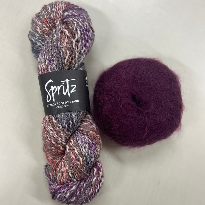 Vibrant Bliss Scarf Knit Kit-Knitting Kit-Wild and Woolly Yarns