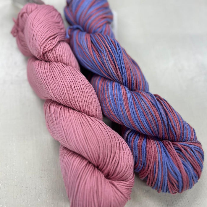 Waves Organic Wash Cloth Knit Kit-Knitting Kit-Wild & Woolly Yarns-Strawberry Lemonade (3118) & Popsicles (3114)-Wild & Woolly Yarns