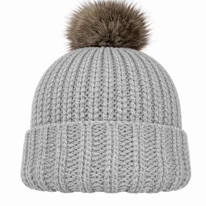 Wild & Woolly Beanie Knit Kit-Knitting Kit-Wild & Woolly Yarns-Mottled Grey (1042)-Wild & Woolly Yarns