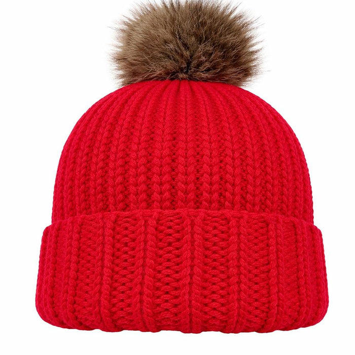 Wild & Woolly Beanie Knit Kit-Knitting Kit-Wild & Woolly Yarns-Red (4219)-Wild & Woolly Yarns