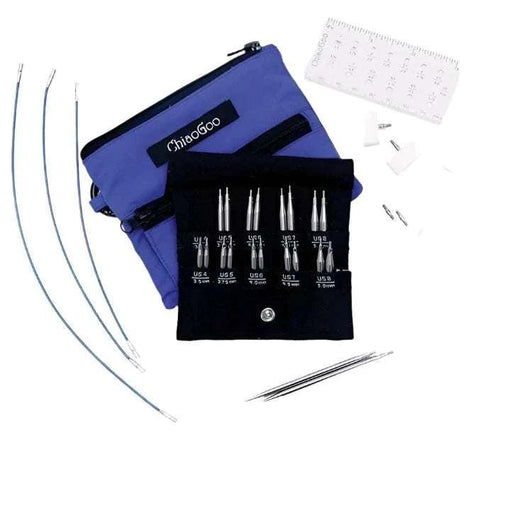 ChiaoGoo Twist Blue [Small] Shorties Set-Knitting Needles-Wild and Woolly Yarns