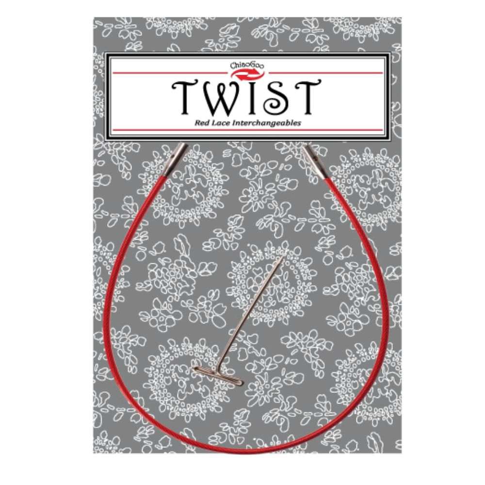 Chiaogoo Twist Red Cables-Knitting Needles-Knit Knacks-Mini [M]-5cm-Wild & Woolly Yarns