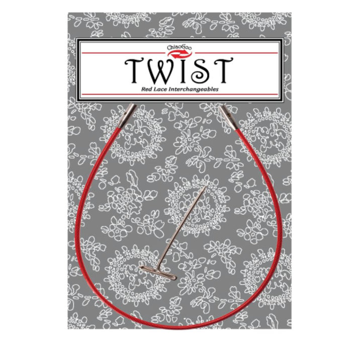 Chiaogoo Twist Red Cables-Knitting Needles-Knit Knacks-Mini [M]-35cm-Wild & Woolly Yarns