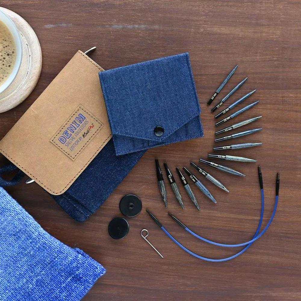 KnitPro Indigo Wood Mini Interchangeable Needles Set-Knitting Needles-Trendy Trims-Wild & Woolly Yarns