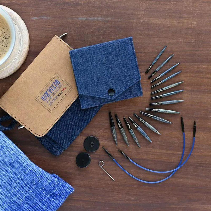 KnitPro Indigo Wood Mini Interchangeable Needles Set-Knitting Needles-Trendy Trims-Wild & Woolly Yarns