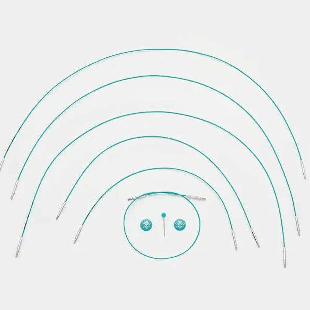 Knitpro Mindful Interchangeable Cables - 360 Deg Swivel-Knitting Needles-Trendy Trims-40cm (20cm to make 40cm / 16'' IC needle)-Wild & Woolly Yarns