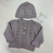 Abby Petite Cardigan & Hat Knit Kit-Needlecraft Kits-Wild & Woolly Yarns-Seashell Pink (390)-0-3 Months-Wild & Woolly Yarns