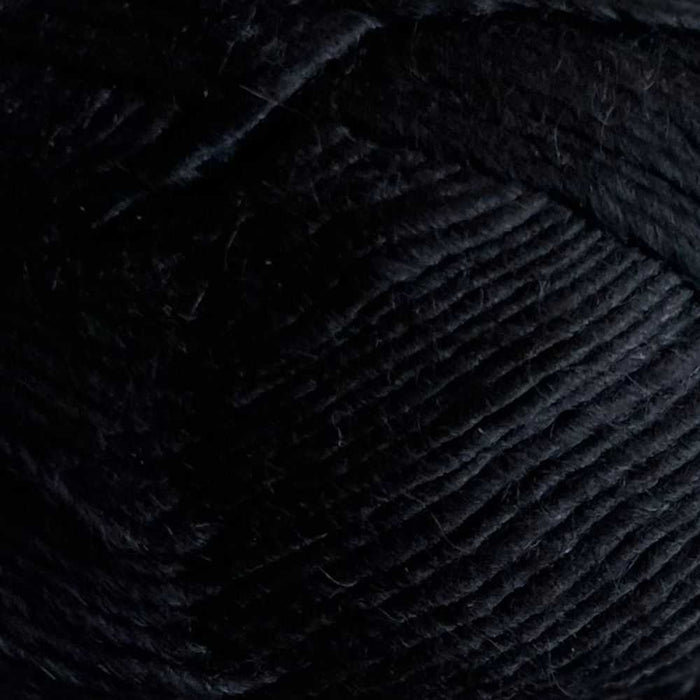 Adorable Fan Stitch Scarf Knit Kit-Needlecraft Kits-Wild & Woolly Yarns-Black (8081)-Without-Wild & Woolly Yarns