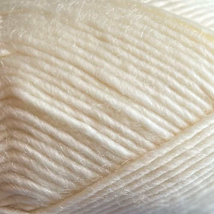 Adorable Fan Stitch Scarf Knit Kit-Needlecraft Kits-Wild & Woolly Yarns-Cozy Cream (8003)-Without-Wild & Woolly Yarns
