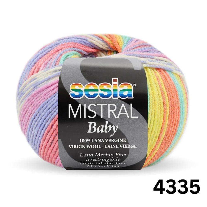 Rolled Edge Baby Sweater Knitting Kit-Needlecraft Kits-Wild & Woolly Yarns-Easter Parade (4335)-Newborn / 3 Months / 6-9 Months-Wild & Woolly Yarns