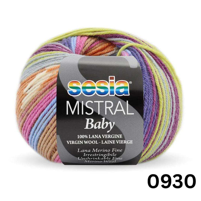Rolled Edge Baby Sweater Knitting Kit-Needlecraft Kits-Wild & Woolly Yarns-Happy (0930)-Newborn / 3 Months / 6-9 Months-Wild & Woolly Yarns