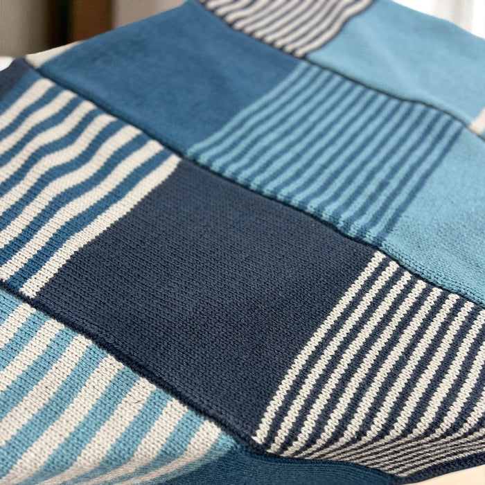 Blocks and Stripes Baby Blanket Knit Kit
