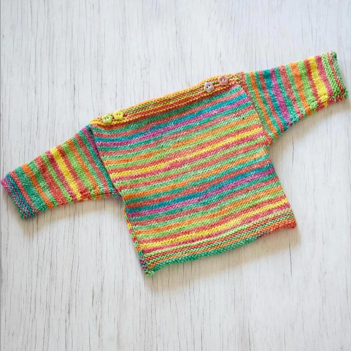 Boat Neck Jumper Knit Kit-Needlecraft Kits-Wild & Woolly Yarns-0-3 Months / 3-6 Months-11430-Wild & Woolly Yarns