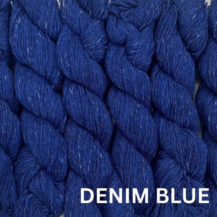 Bottom Up V Neck Cardigan Knit Kit-Needlecraft Kits-Wild & Woolly Yarns-Small / Medium-Denim Blue (ADTCCS9)-Wild & Woolly Yarns