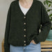 Bottom Up V Neck Cardigan Knit Kit-Needlecraft Kits-Wild & Woolly Yarns-Small / Medium-Olive Green (ADTCCT0)-Wild & Woolly Yarns
