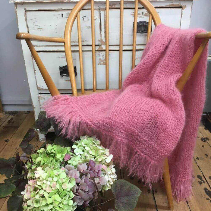 Breeze Mohair Blanket Knit Kit-Needlecraft Kits-Wild & Woolly Yarns-3001-Without Needles-Wild & Woolly Yarns