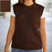 Broken Rib Vest Knit Kit-Needlecraft Kits-Wild & Woolly Yarns-Chocolate-Small-Wild & Woolly Yarns
