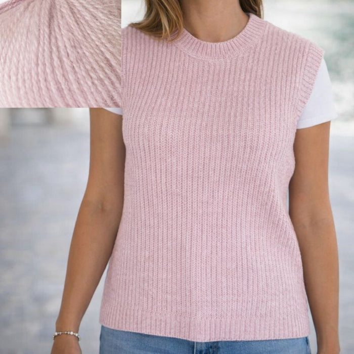 Broken Rib Vest Knit Kit-Needlecraft Kits-Wild & Woolly Yarns-Grace-Small-Wild & Woolly Yarns