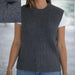 Broken Rib Vest Knit Kit-Needlecraft Kits-Wild & Woolly Yarns-Slate-Small-Wild & Woolly Yarns