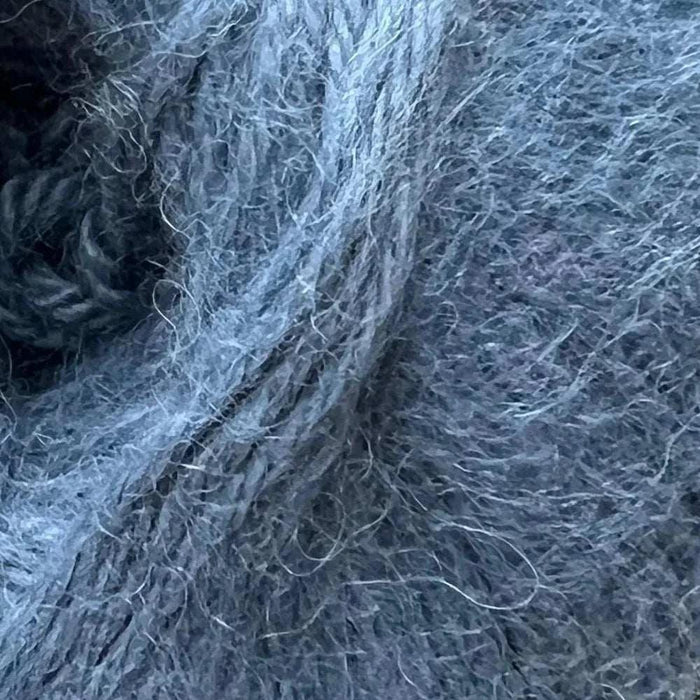 Cabled Beanie & Mittens Knit Kit-Needlecraft Kits-Wild & Woolly Yarns-Steel Blue (8067)-Without Needles-Wild & Woolly Yarns
