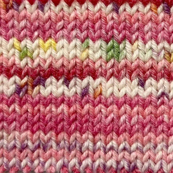 Cheeky Tot Roll Top Beanie Knit Kit-Needlecraft Kits-Wild & Woolly Yarns-Cherry Sundae (1534)-Wild & Woolly Yarns