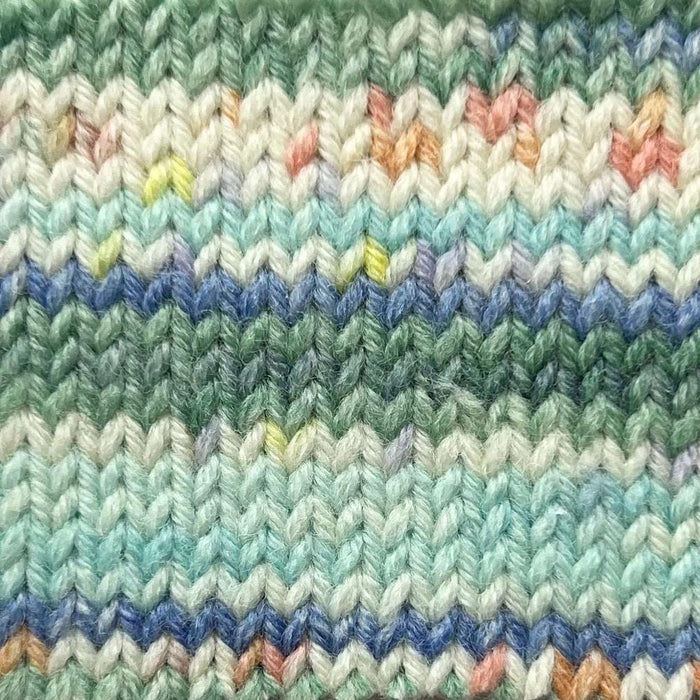Cheeky Tot Roll Top Beanie Knit Kit-Needlecraft Kits-Wild & Woolly Yarns-Meadow Breeze (2801)-Wild & Woolly Yarns