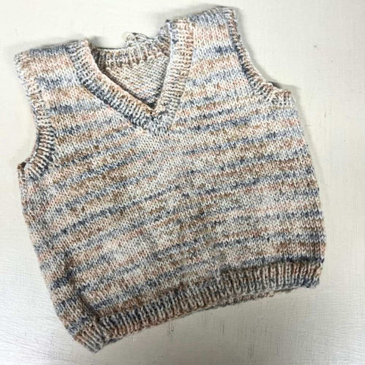 Classic Baby / Toddler Pullover Vest Knit Kit-Needlecraft Kits-Wild & Woolly Yarns-101-Newborn / 3 Mnths-Wild & Woolly Yarns