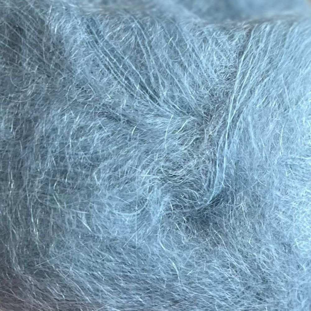 Cloud Blouse Knit Kit-Needlecraft Kits-Wild & Woolly Yarns-Grey Aqua (6298)-XXS-Wild & Woolly Yarns