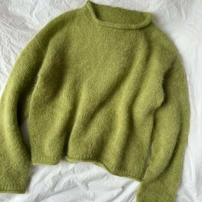 Cloud Blouse Knit Kit-Needlecraft Kits-Wild & Woolly Yarns-Grey Aqua (6298)-XXS-Wild & Woolly Yarns