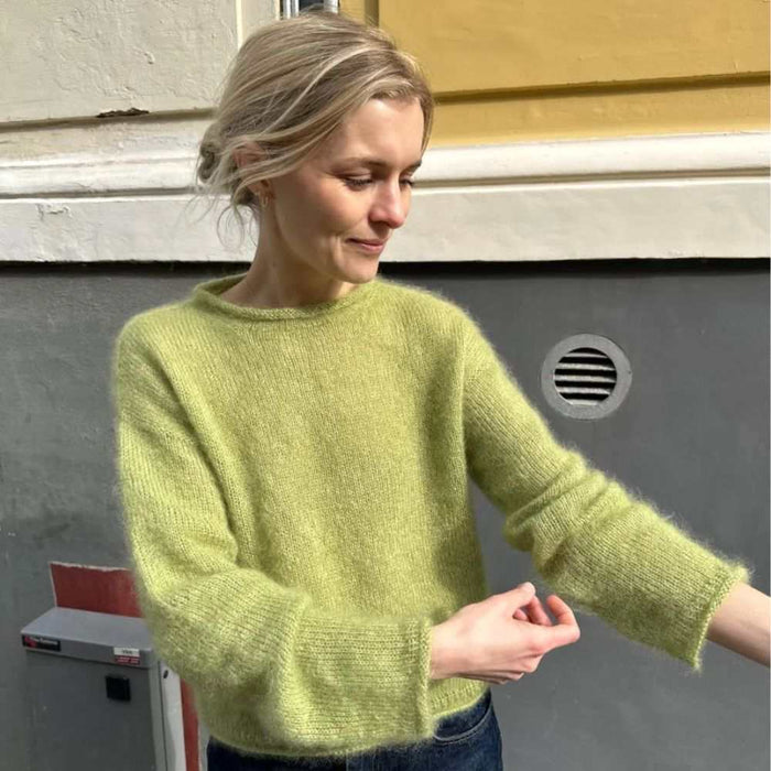 Cloud Blouse Knit Kit-Needlecraft Kits-Wild & Woolly Yarns-Grey Aqua (6298)-XXS-Wild & Woolly Yarns