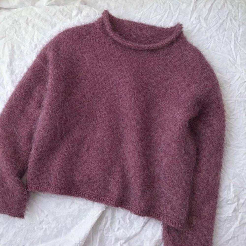 Cloud Blouse Knit Kit-Needlecraft Kits-Wild & Woolly Yarns-Cabernet (6042)-XXS-Wild & Woolly Yarns