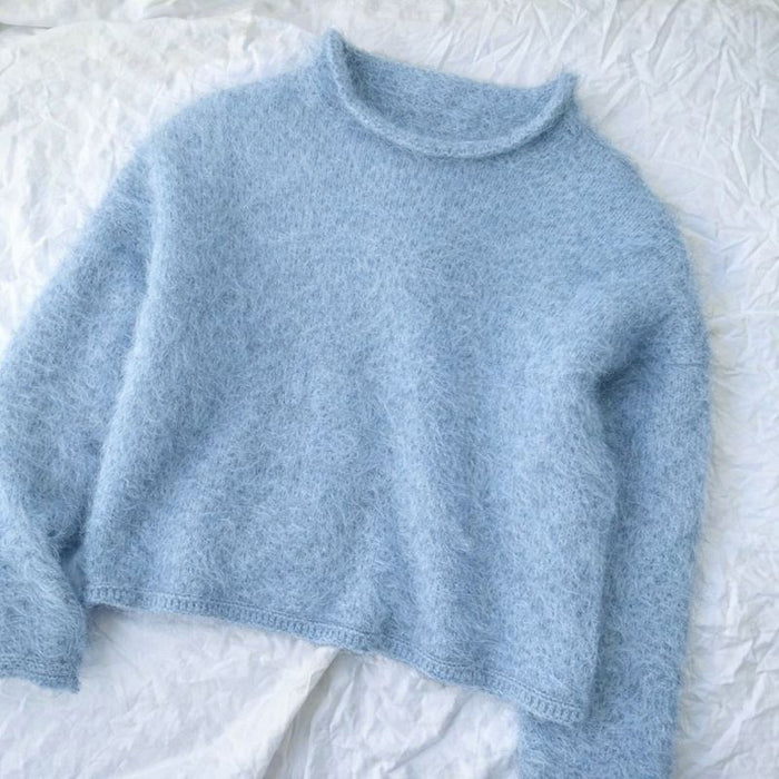 Cloud Blouse Knit Kit-Needlecraft Kits-Wild & Woolly Yarns-Frozen Lake (6209)-XXS-Wild & Woolly Yarns