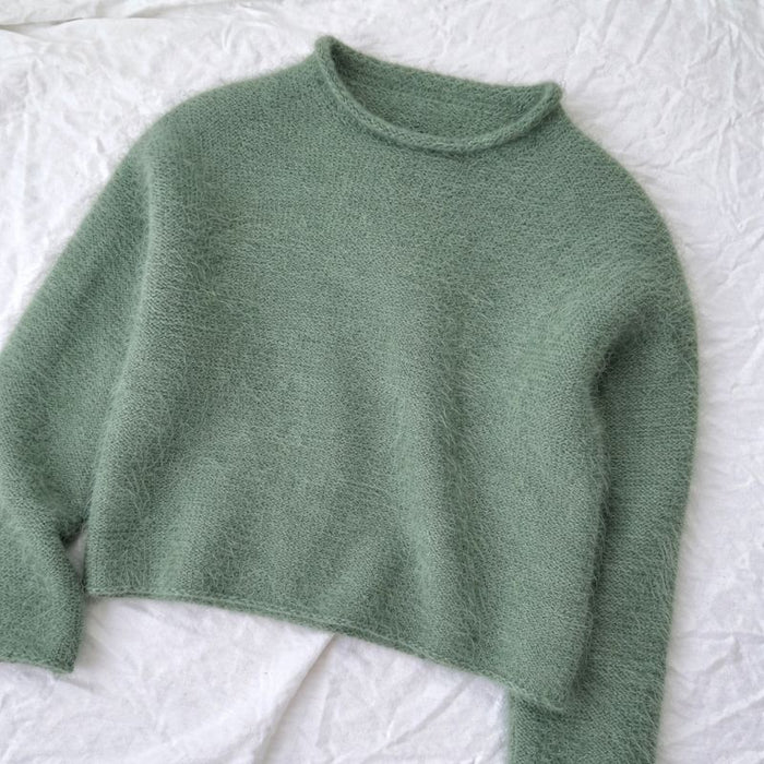 Cloud Blouse Knit Kit-Needlecraft Kits-Wild & Woolly Yarns-Grey Aqua (6298)-XXS-Wild & Woolly Yarns