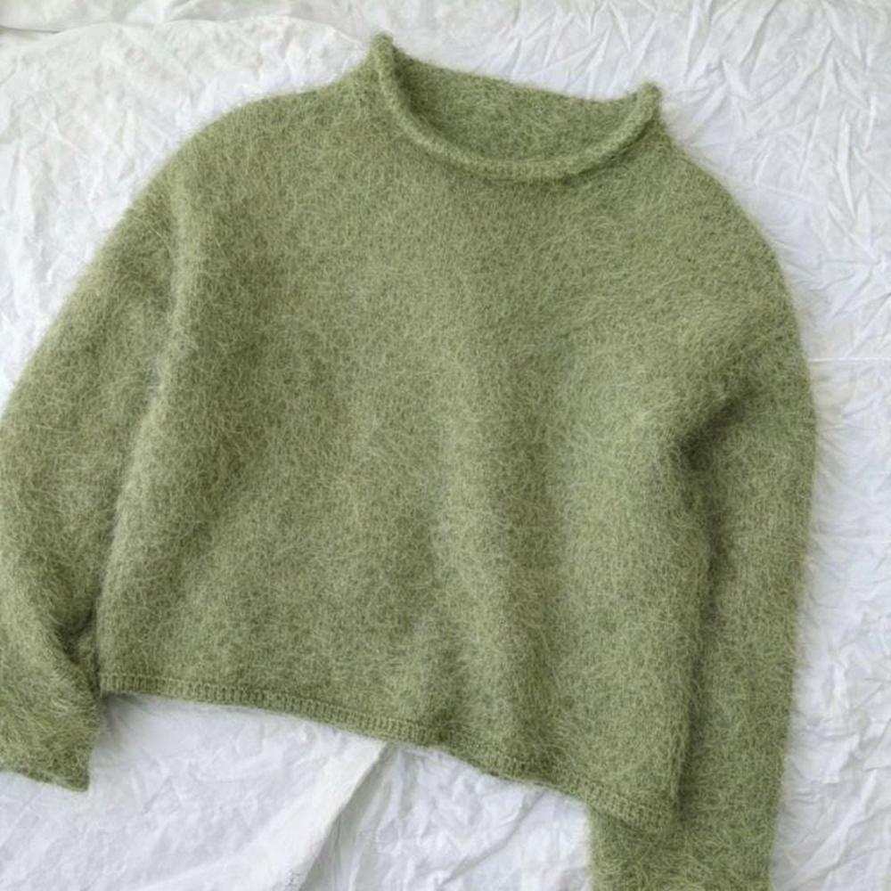 Cloud Blouse Knit Kit-Needlecraft Kits-Wild & Woolly Yarns-Oregano (6258)-XXS-Wild & Woolly Yarns