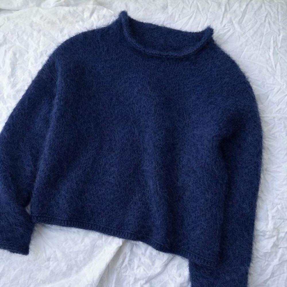 Cloud Blouse Knit Kit-Needlecraft Kits-Wild & Woolly Yarns-Sodalite Blue (6135)-XXS-Wild & Woolly Yarns